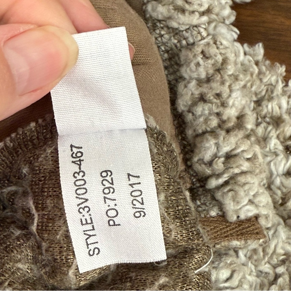 Southern Shirt Co XXL Sherpa Quarter Zip Pullover Fleece Taupe Gray Cozy Winter - Picture 10 of 11